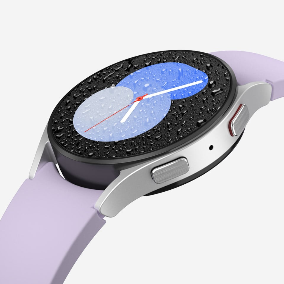 Wytrzymała konstrukcja i piękna stylistyka zapewnia komfortowe użytkowanie Galaxy Watch5 Wytrzymała konstrukcja i piękna stylistyka zapewnia komfortowe użytkowanie Galaxy Watch5