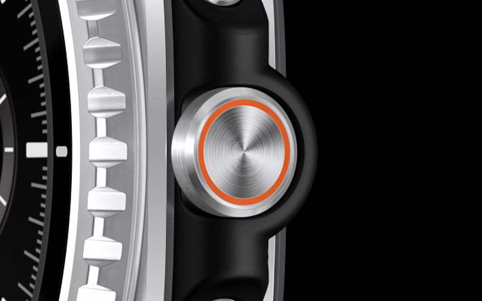 Galaxy Watch8 Classic pokazuje widok z boku. Naciśnięto Szybki przycisk, a ekran zmienia się na tryb Trener biegania. Urządzenie powoli obraca się do przodu. Galaxy Watch8 Classic pokazuje widok z boku. Naciśnięto Szybki przycisk, a ekran zmienia się na tryb Trener biegania. Urządzenie powoli obraca się do przodu.
