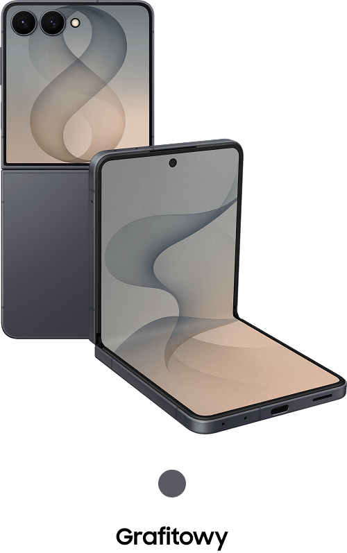 Packshot Galaxy Z Flip8 w kolorze grafitowym