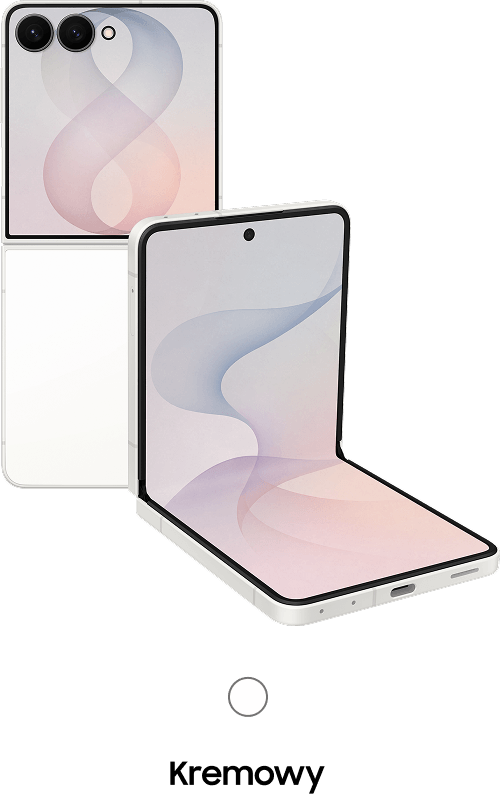 Packshot Galaxy Z Flip8 w kolorze kremowym