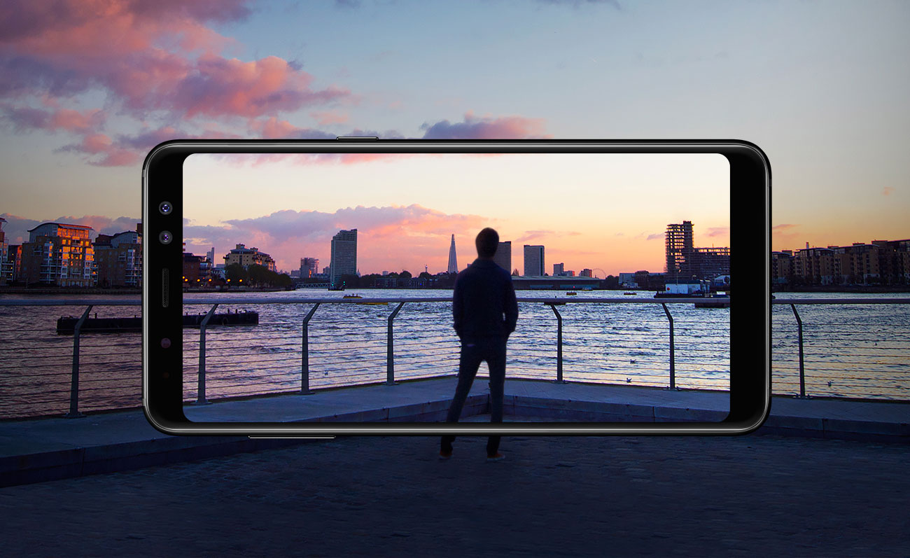 Samsung Galaxy A8 A530F Black Sky ekran infinity fhd+ super amoled