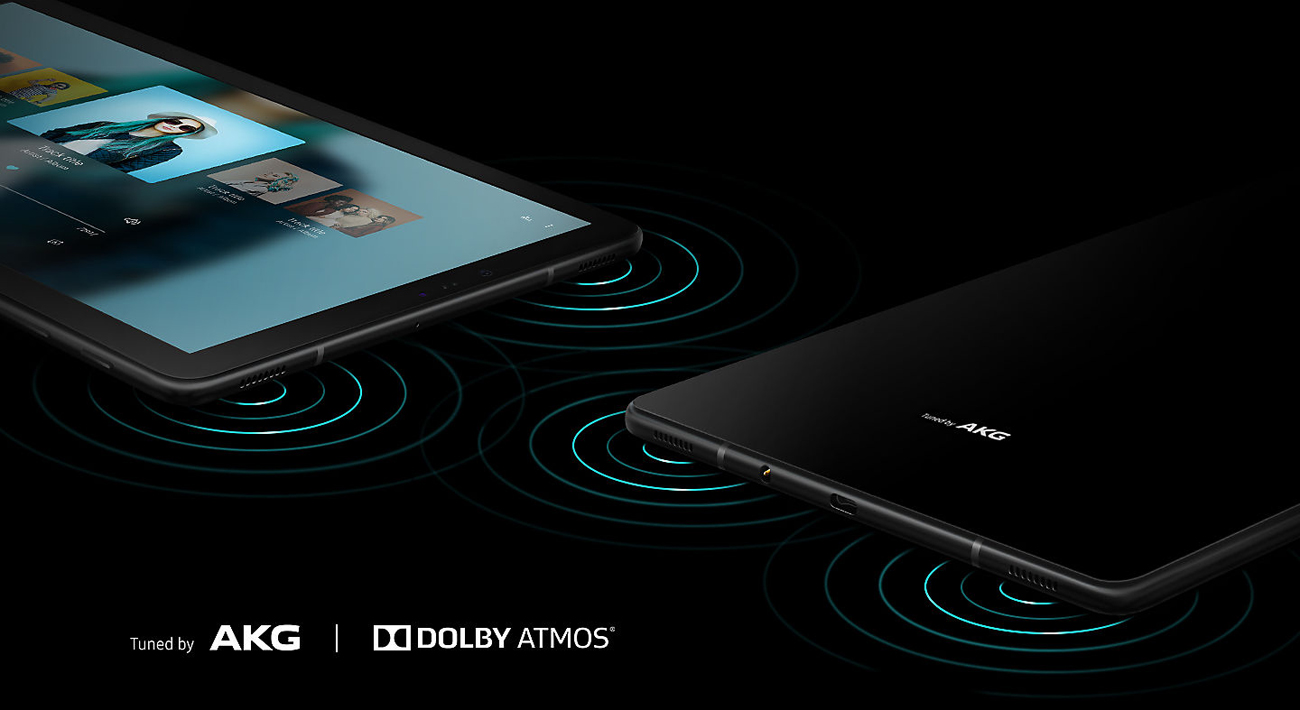 Samsung Galaxy Tab S4 cztery głośniki AKG