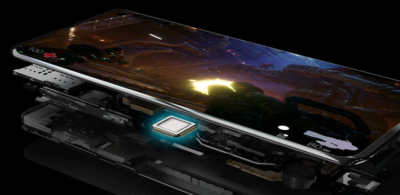 Samsung Galaxy S10e wydajnośc zoptymalizowana pod unity bezprzewodowe ładowanie innych urzadzeń