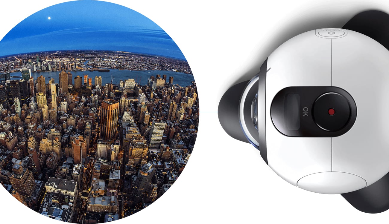 samsung Gear 360 jasny obiektyw F2.0