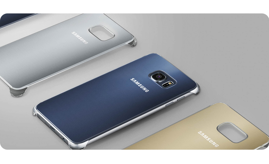 Etui Samsung Glossy Cover Galaxy S6 Edge Plus G928 srebrny EF-QG928MSEGWW