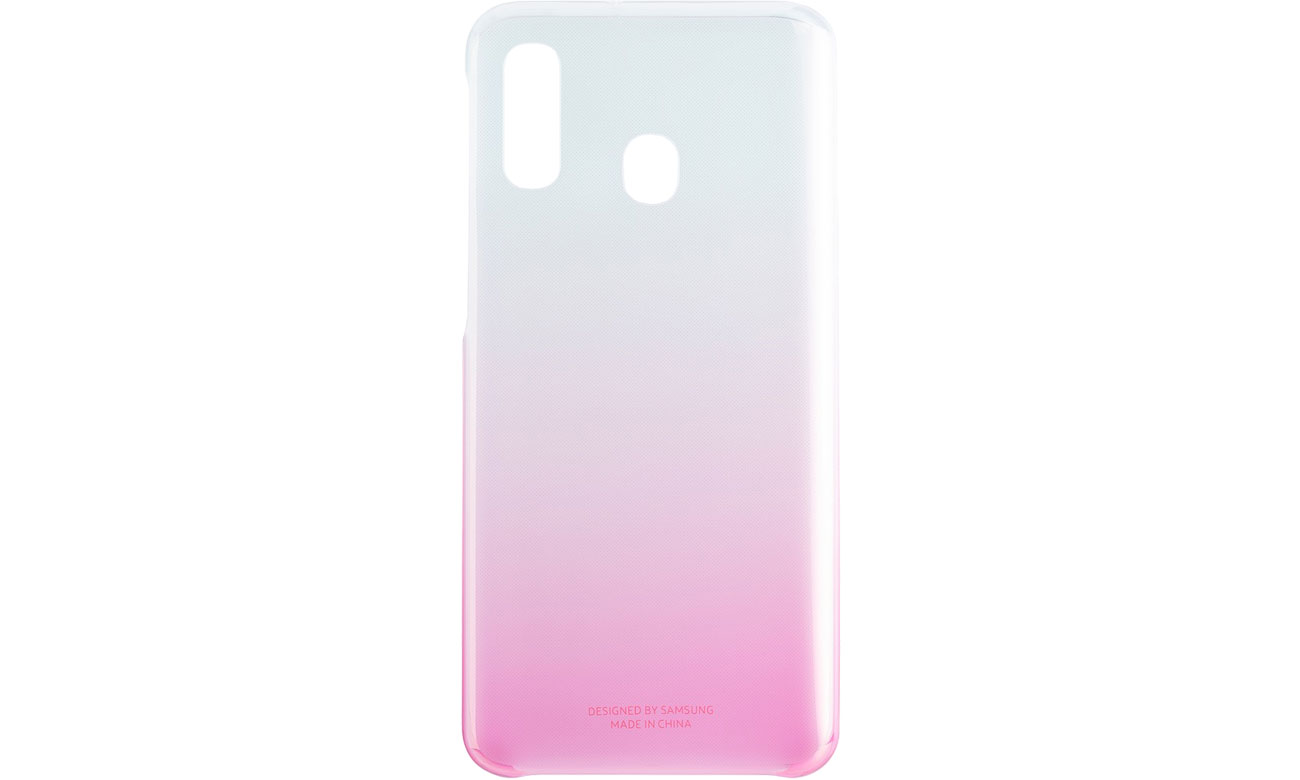 Etui Samsung Gradation cover do Galaxy A40 Różowe Przód i tył