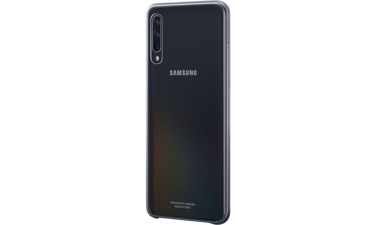 Etui Samsung Gradation cover do Galaxy A50 Czarne Przód i tył