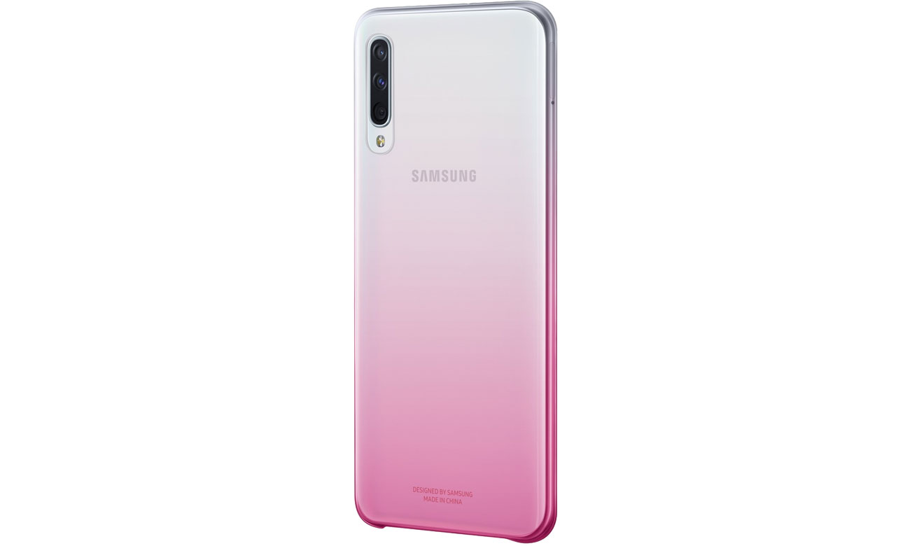 Etui Samsung Gradation cover do Galaxy A50 Różowy Przód i tył