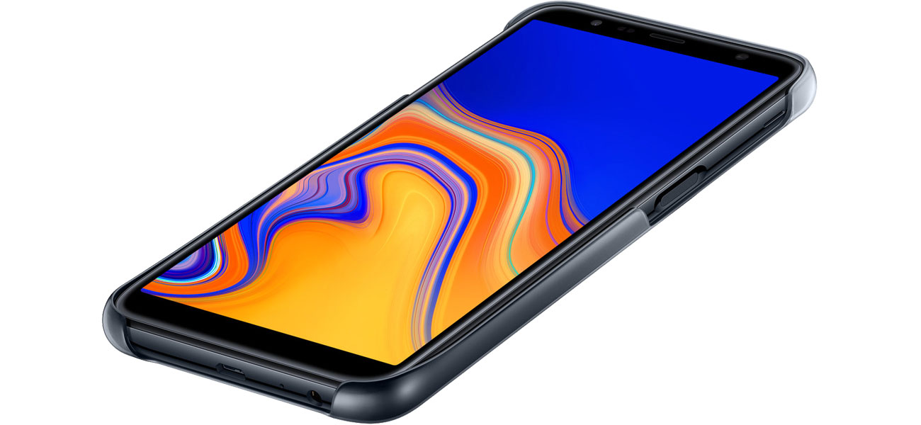 Etui Samsung Gradation cover do Galaxy J6+ Czarne Dopasowanie