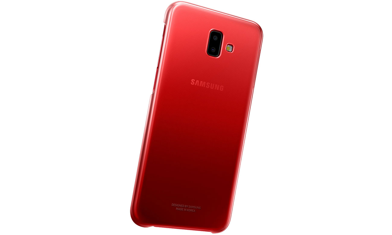 Etui Samsung Gradation cover do Galaxy J6+ Czerwone EF-AJ610CREGWW