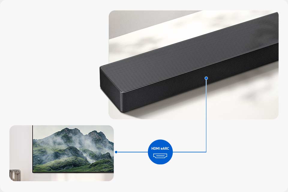 960x640 hw-qs700f connectivity others hdmi earc pc-1 Prezentacja funkcji HDMI eARC w soundbarze Samsung Q700F. Soundbar dostępny w sklepach X-Kom.