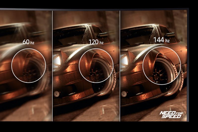 Samsung Niezakłócona gra bez zacinania. Częstotliwość odświeżania 144 Hz Samsung Niezakłócona gra bez zacinania. Częstotliwość odświeżania 144 Hz