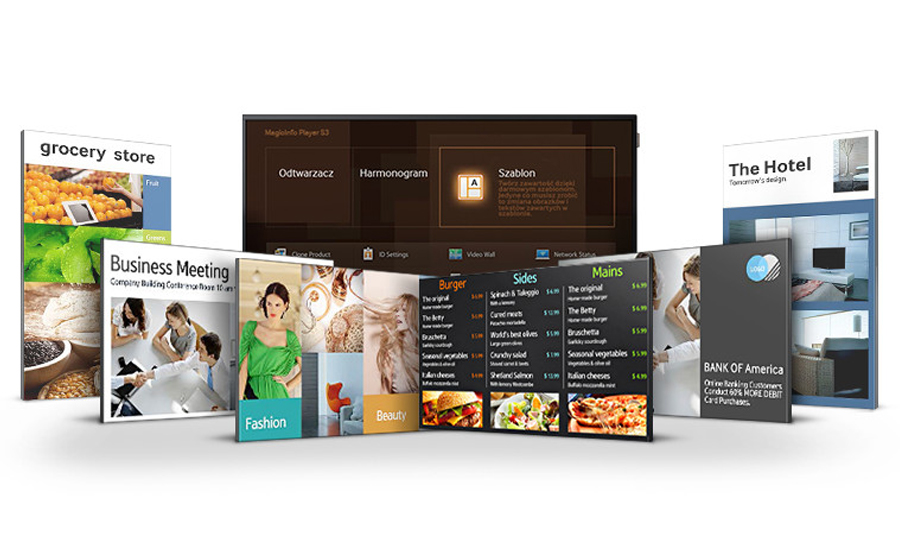 Samsung DB32E interfejs użytkownika