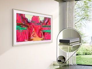320x240-modern-frame-design-with-wireless-one-connect Design obrazu z Bezprzewodowym Modułem One Connect dostępny w telewizorze Samsung The Frame Pro (2025). Telewizor dostępny w sklepach X-Kom.