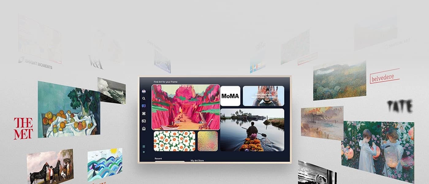 Tryb Sztuka dostępny w telewizorze Samsung The Frame Pro (2025). Telewizor dostępny w sklepach X-Kom.