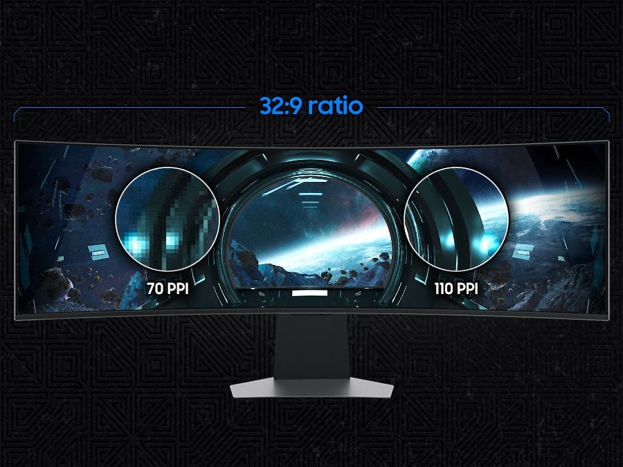 Monitor Gamingowy Odyssey OLED G9 LS49DG950SUXDU o współczynniku proporcji 32:9 i 110 PPI