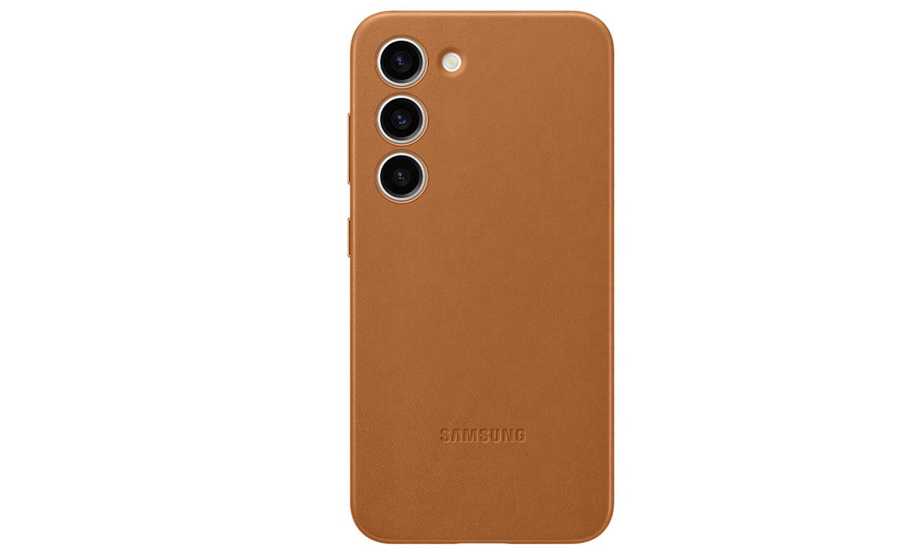 Samsung Leather Case do Galaxy S23 brazowy