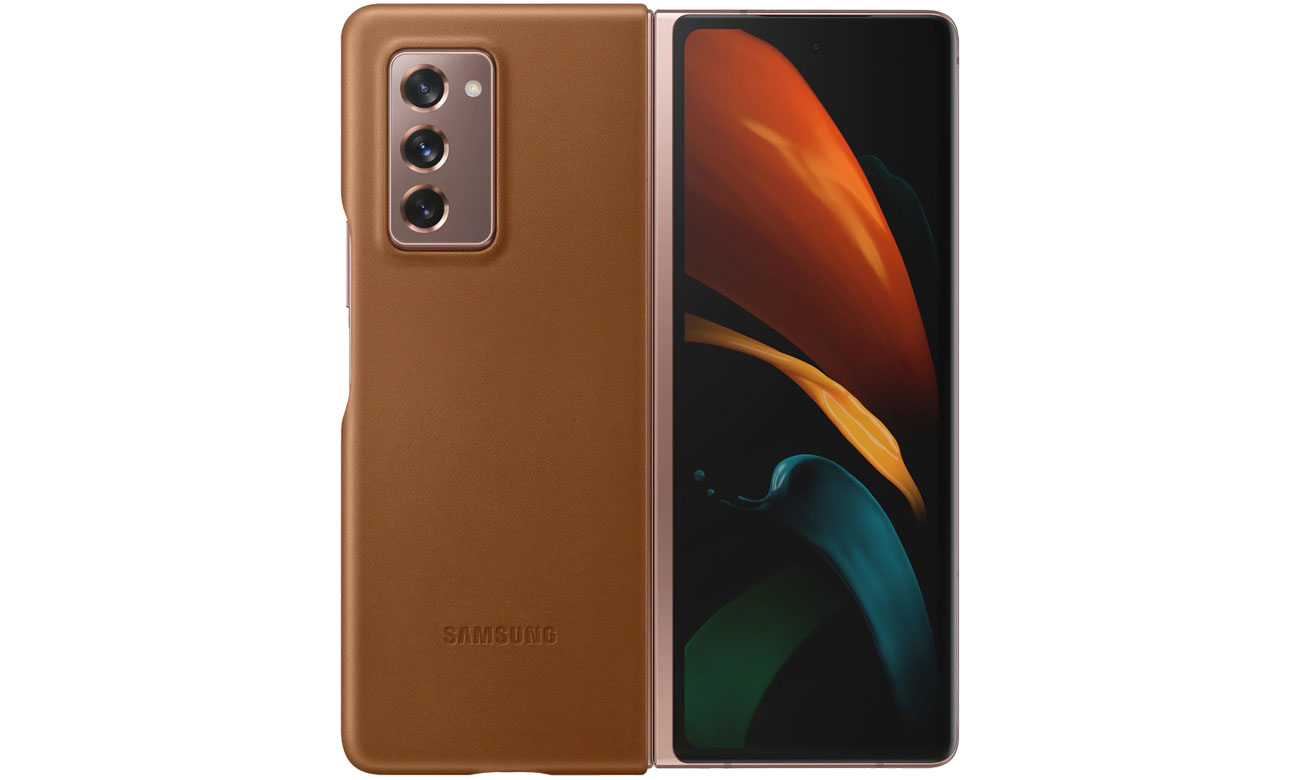 Etui Samsung Leather Cover do Galaxy Fold2 brązowy EF-VF916LAEGEU
