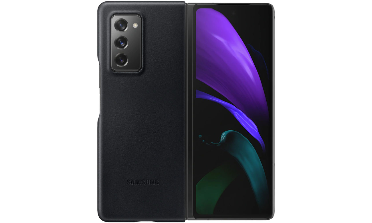 Etui Samsung Leather Cover do Galaxy Fold2 czarny EF-VF916LBEGEU