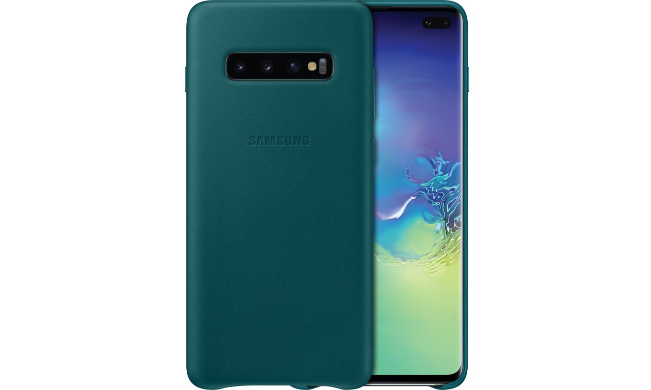 Etui Samsung Leather Cover do Galaxy S10+ zielone