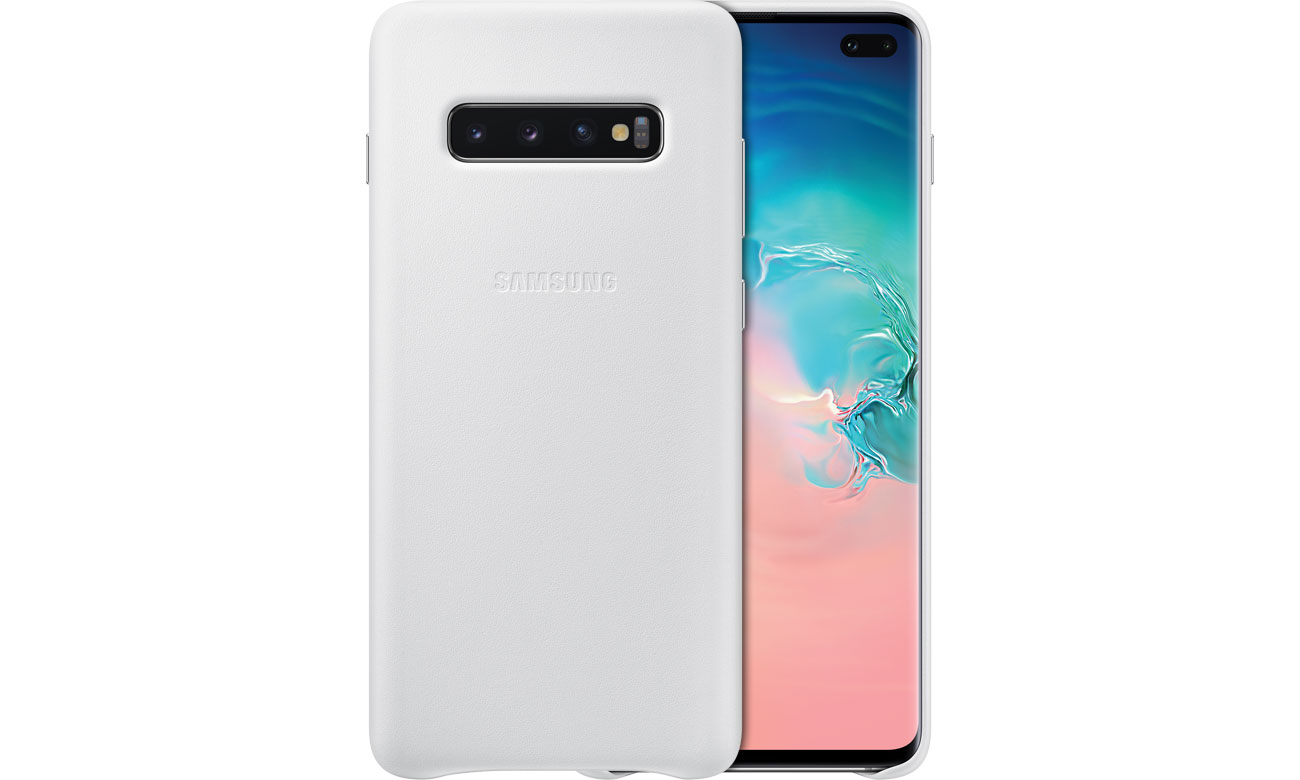 Etui Samsung Leather Cover do Galaxy S10+ biały