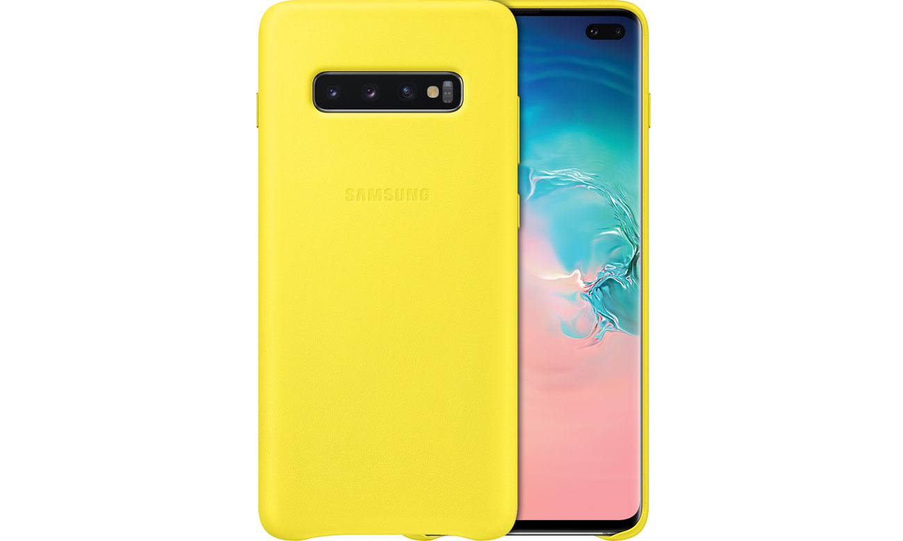 Etui Samsung Leather Cover do Galaxy S10+ żółte