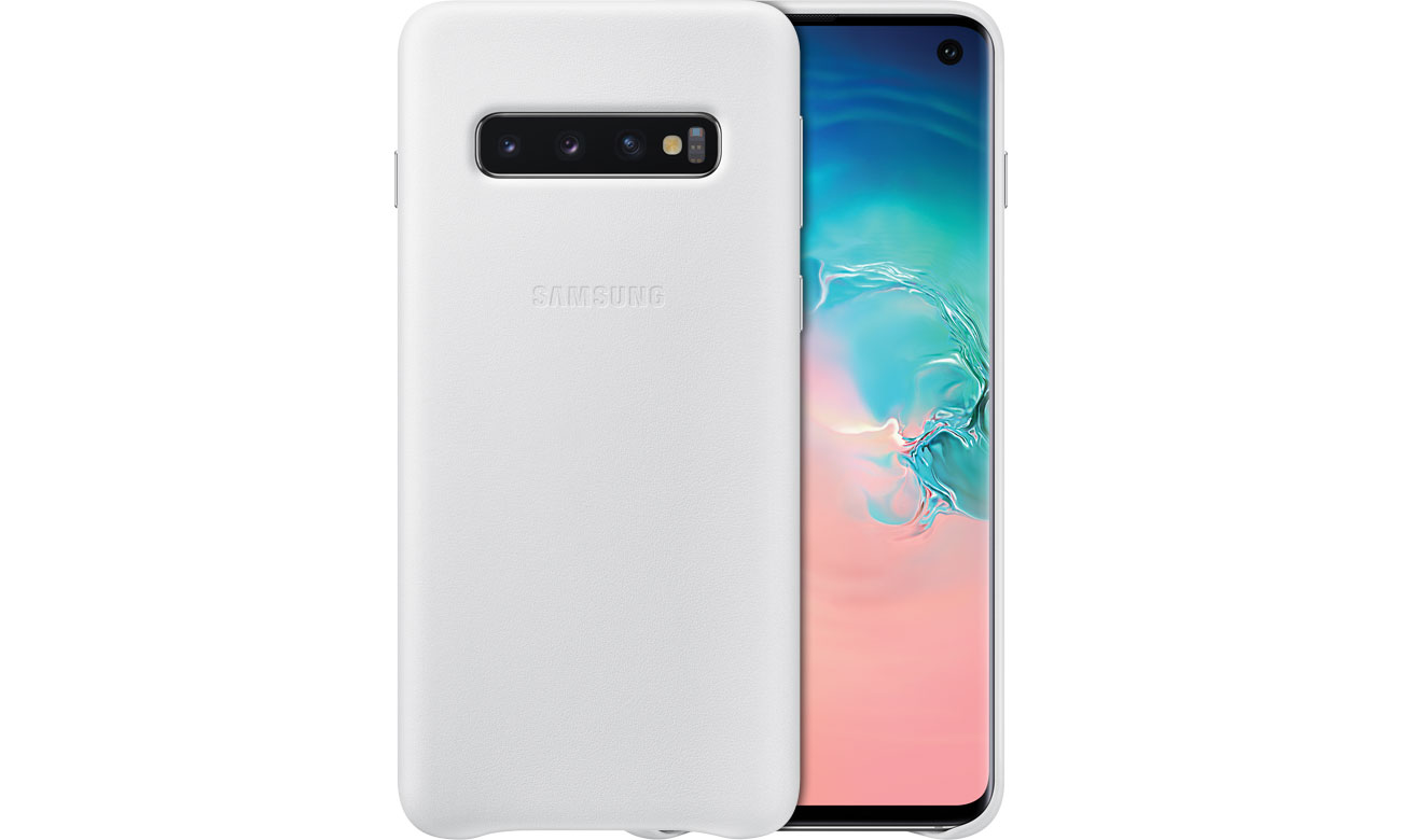 Etui Samsung Leather Cover do Galaxy S10 białe