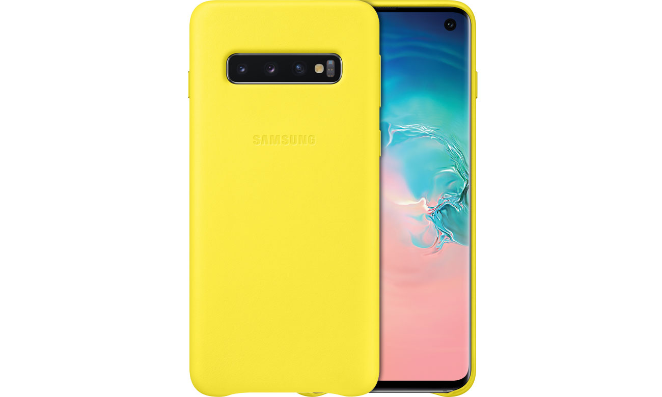 Etui Samsung Leather Cover do Galaxy S10 żólte