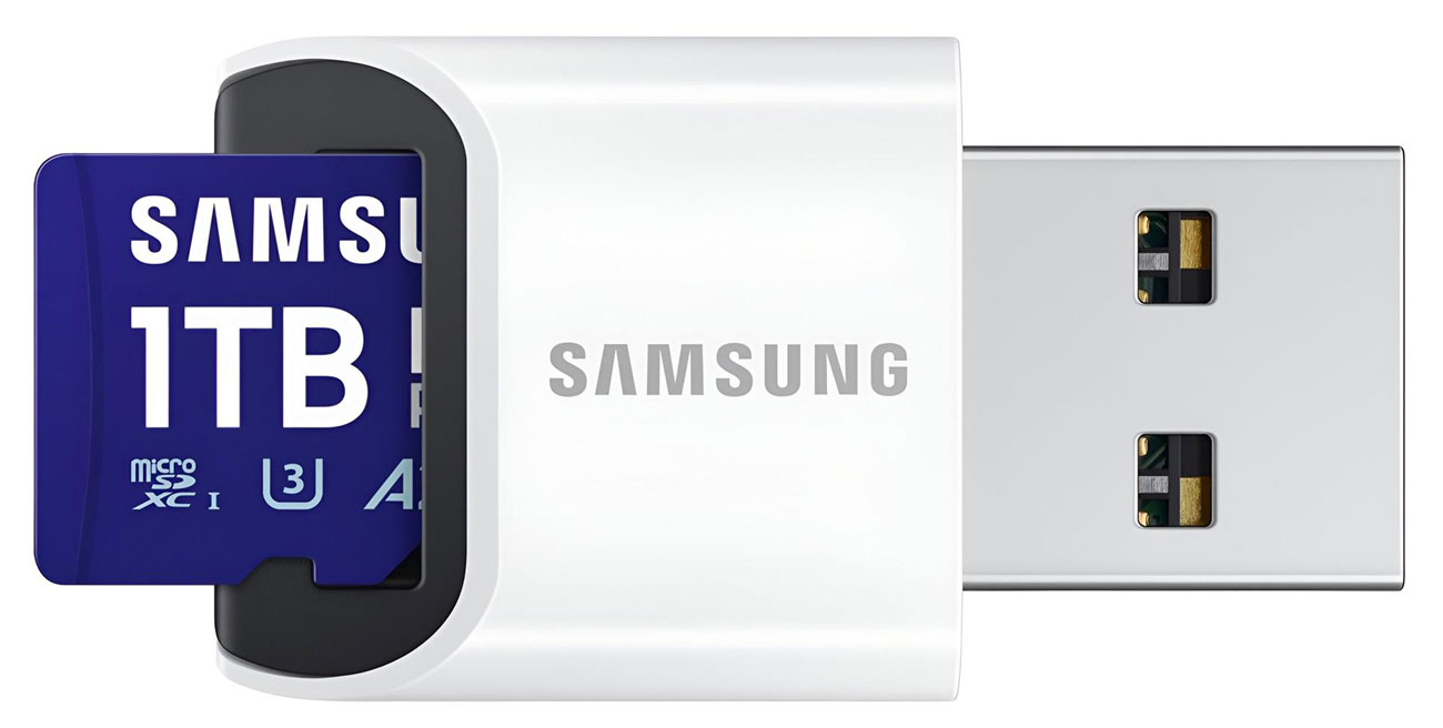 Karta pamięci Samsung 1 TB microSDXC PRO Plus 180 MB/s z czytnikiem (2023) - Widok ogólny