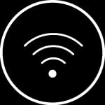 Ikonka wskazująca, że piekarnik kompaktowy Samsung NQ50T8539BK posiada wbudowany moduł Wi-Fi