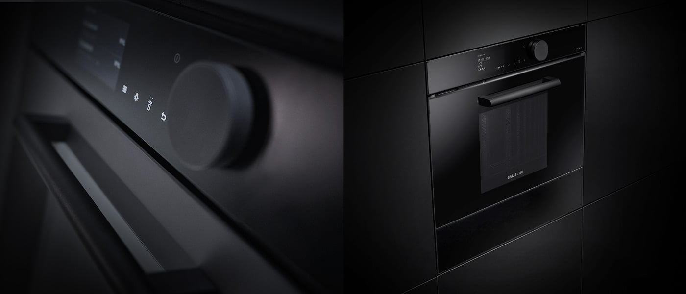 Zdjęcia ukazują elegancki design piekarnika Samsung z linii Infinite Line