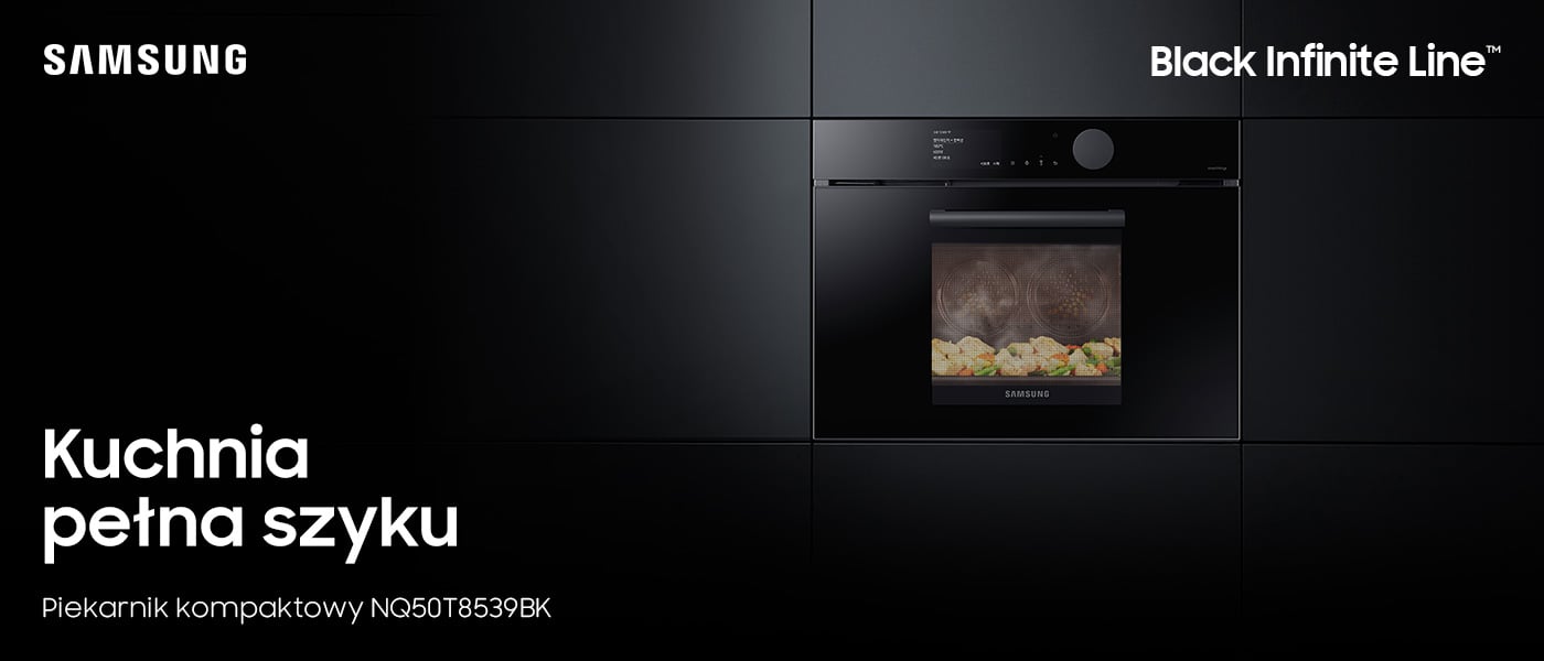 Piekarnik kompaktowy Samsung z linii Blac Infinite Line™ NQ50T8539BK dostępny w Neonet