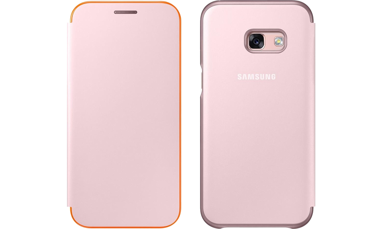 Etui Samsung Neon Flip Cover do Galaxy A3 różowy