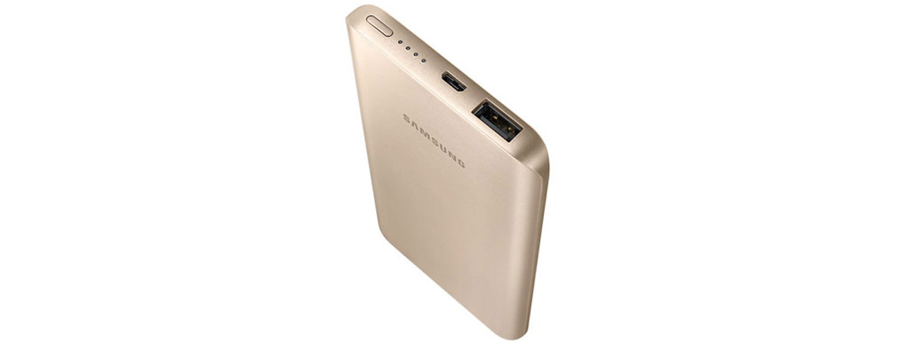 Samsung Power Cover Galaxy S6 Edge Plus złoty diody led