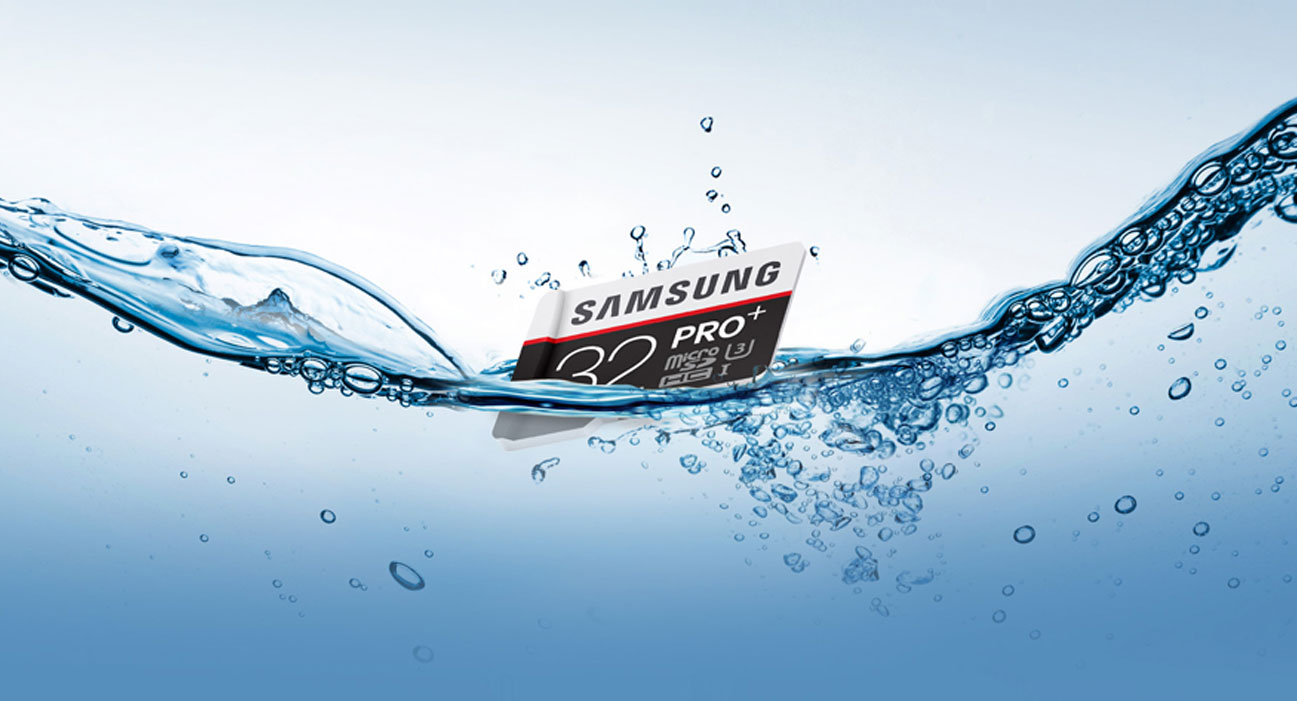 Samsung 32GB microSDHC Pro+ wodoodporność