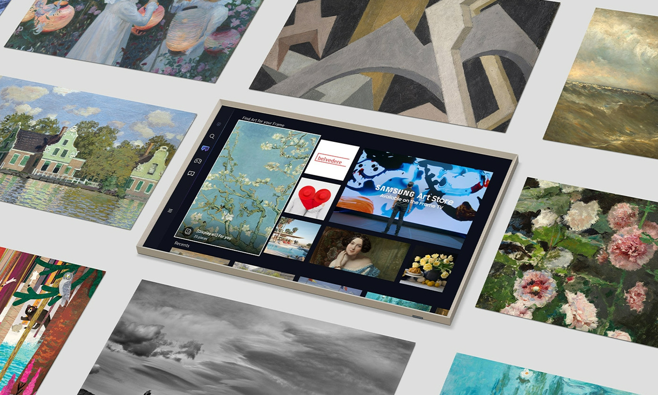 Samsung QE55LS03BG sztuka na ekranie