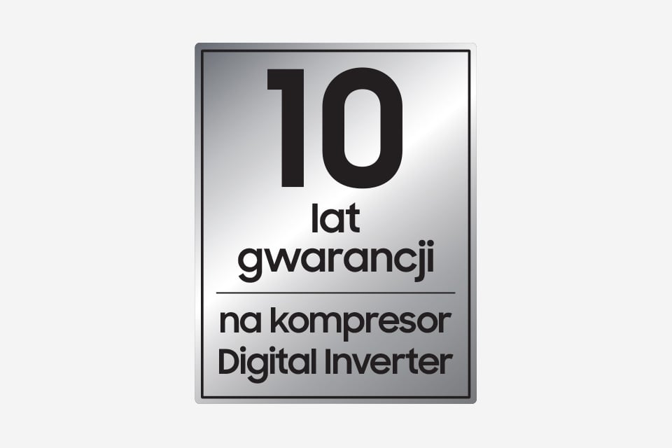 ulepszony kompresor digital inverter z 10-letnią gwarancją