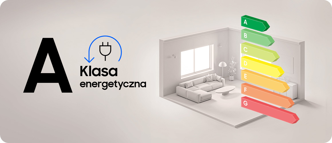 Klasa energetyczna A w suszarce DV9XDG6845LBU4