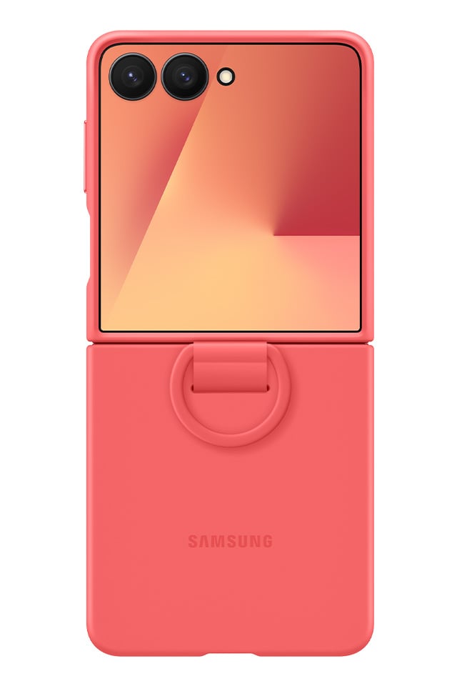 Czerwone etui Ring Case (Silicone) do Samsung Galaxy Z Flip7