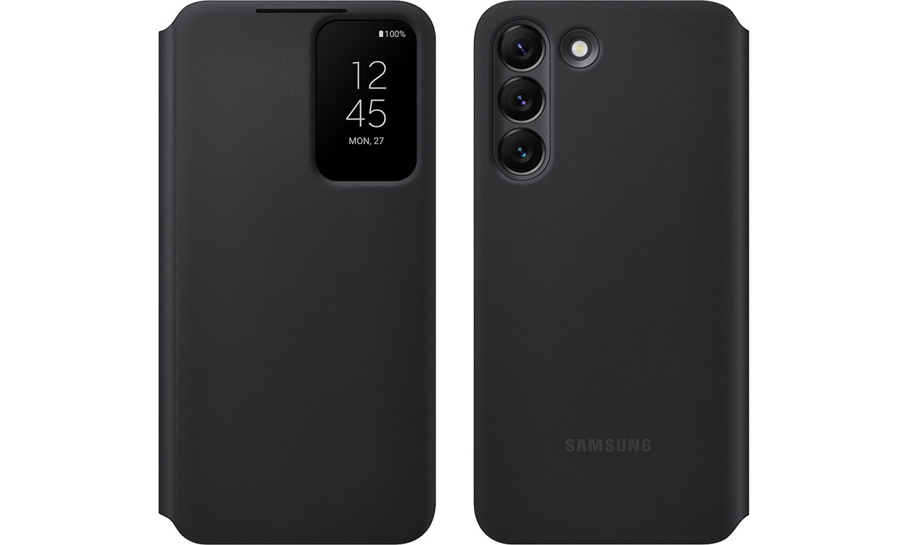 Etui Smart Clear View Cover do Galaxy S22 Czarne