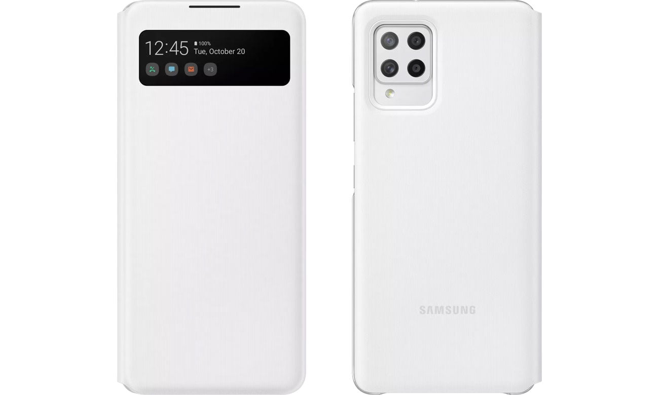 Etui Samsung S View Wallet Cover do Galaxy A42 5G biały EF-EA426PWEGEE
