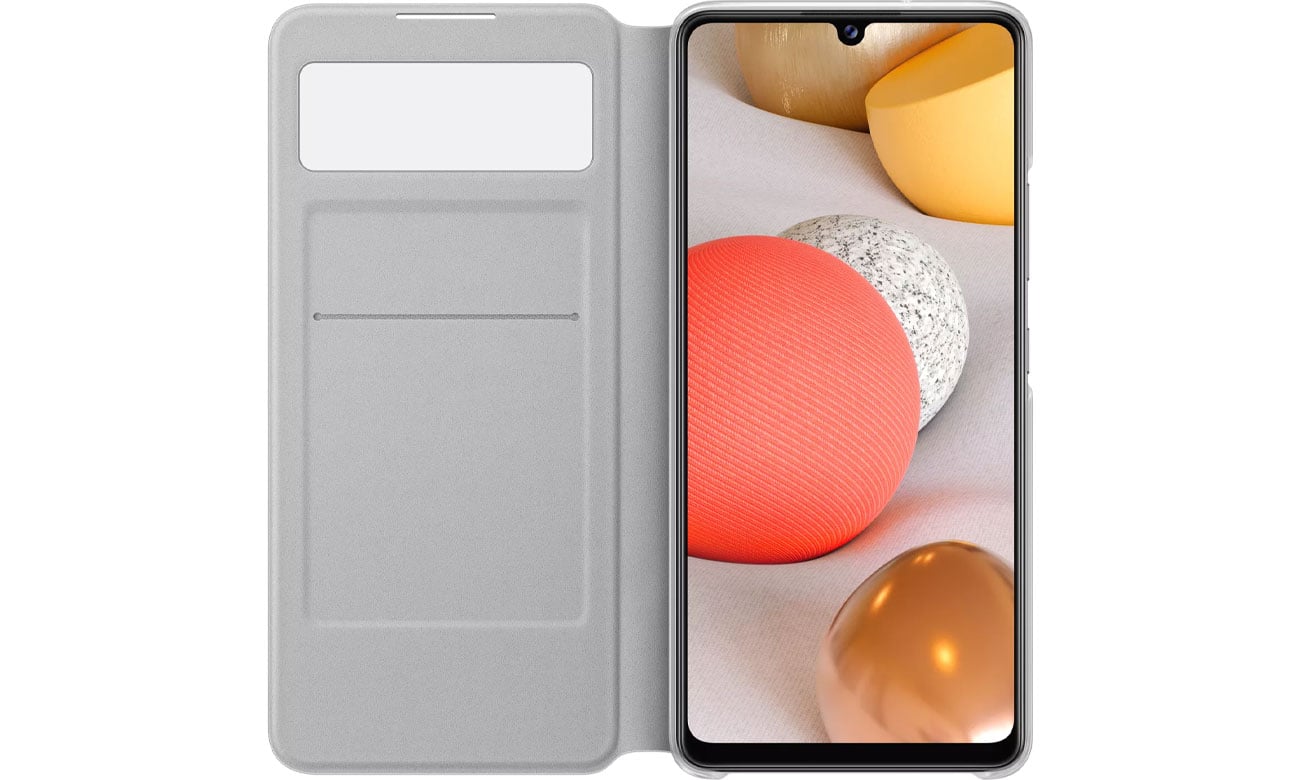 Etui Samsung S View Wallet Cover do Galaxy A42 5G biały EF-EA426PWEGEE