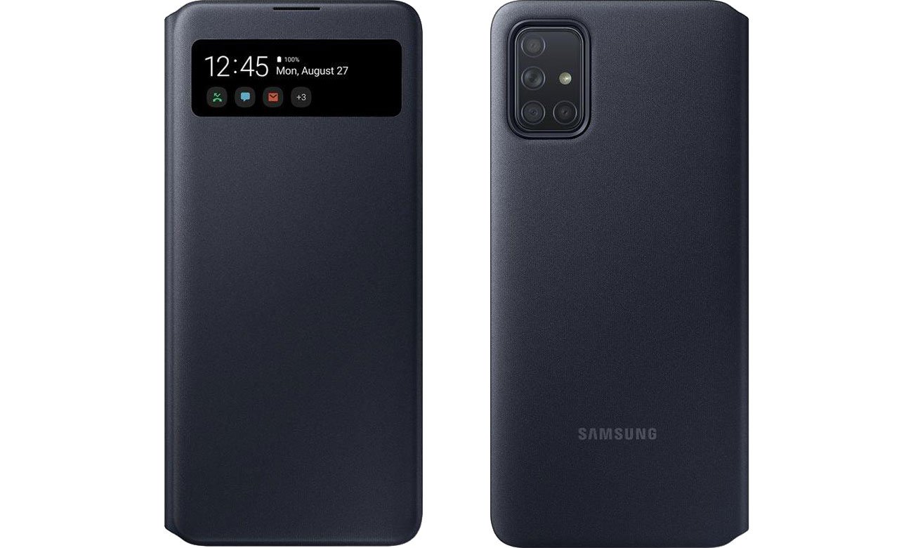 Etui Samsung S View Wallet Cover do Galaxy A71 czarny
