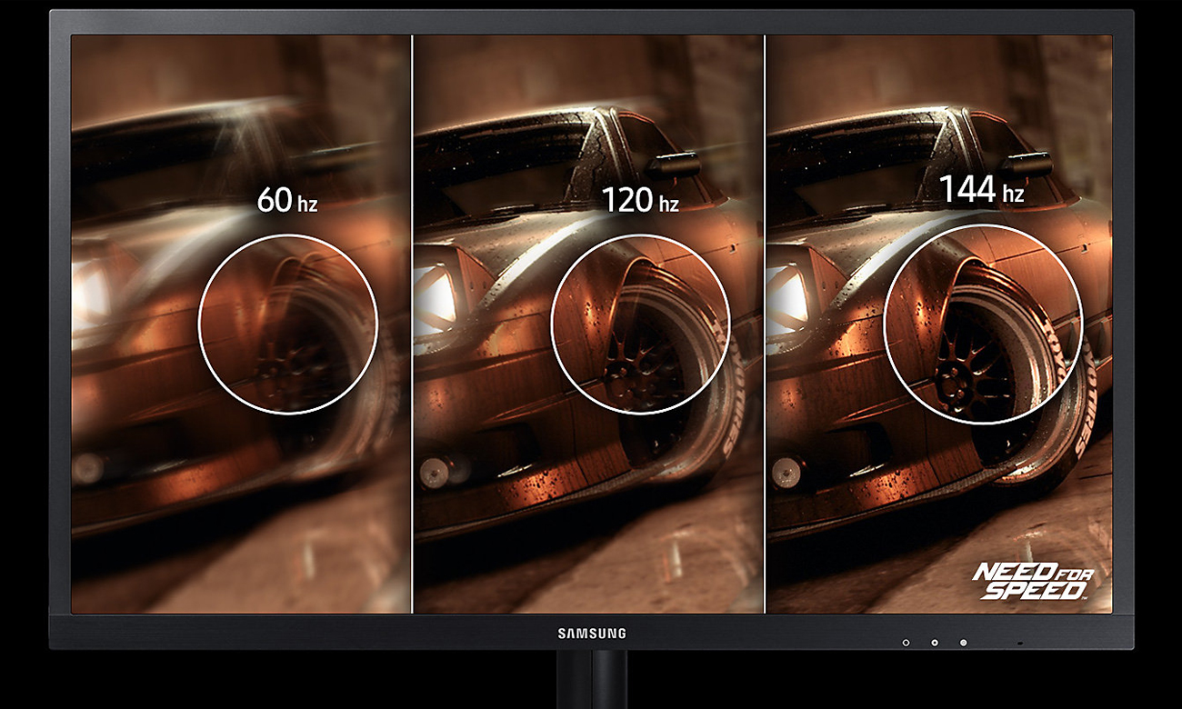 Samsung S25HG50FQUX Częstotliwośc Odświeżania 144 Hz