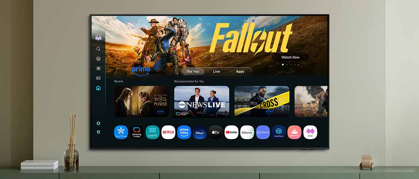 1400x600 one ui tizen one ui tizen mo eu pc Funkcja Smart TV Tizen One UI dostępna na telewizorze Samsung OLED 4K S95FA (2025). Telewizor dostępny w sklepach X-Kom.