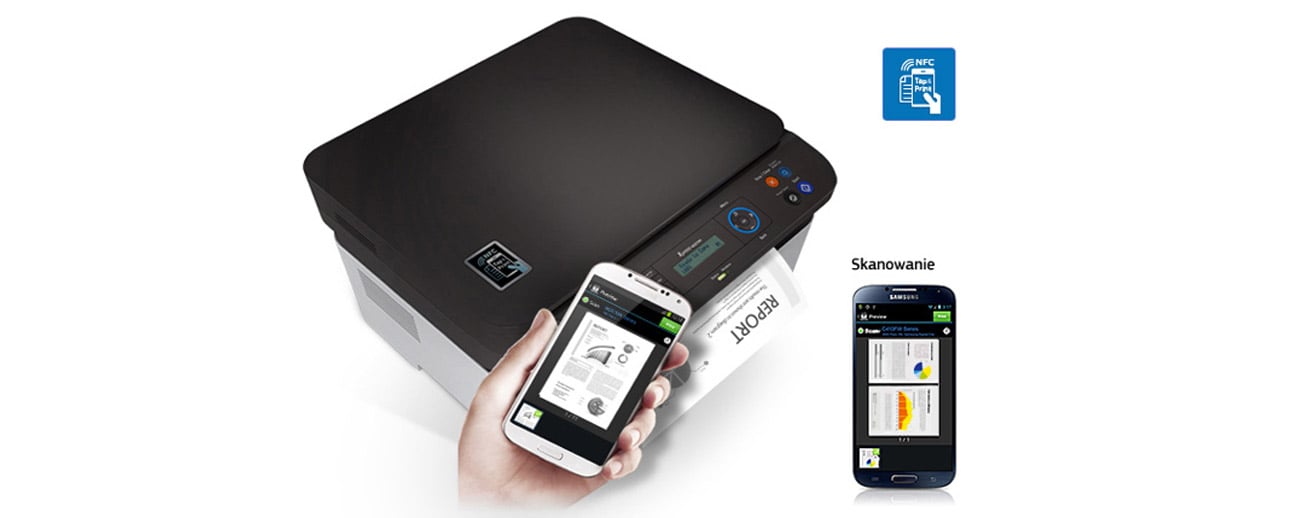 NFC, Wi-Fi, wifi, Cloud Print, Wi-Fi Direct w Samsung SL-M2070W