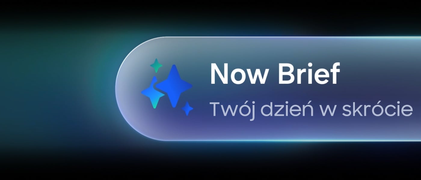 Now Bar przechodzi od lewej do prawej z powiadomieniem z Now Brief. Następnie Now Bar przemieszcza się na dół głównego ekranu Galaxy S25 Plus, który staje się wyraźniejszy. Trzy kolejne powiadomienia z Now Bar pojawiają się jedno nad drugim: timer, muzyka i ćwiczenia. Now Bar przechodzi od lewej do prawej z powiadomieniem z Now Brief. Następnie Now Bar przemieszcza się na dół głównego ekranu Galaxy S25 Plus, który staje się wyraźniejszy. Trzy kolejne powiadomienia z Now Bar pojawiają się jedno nad drugim: timer, muzyka i ćwiczenia.