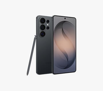 Packshot czarnego smatfona Galaxy S26 Ultra