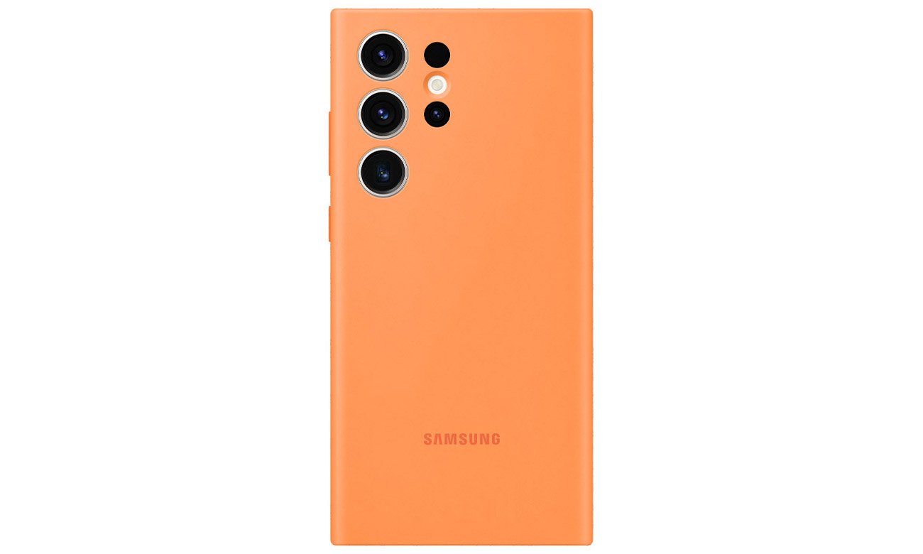 Etui Samsung Silicone Case do Galaxy S23 Ultra pomarańczowe