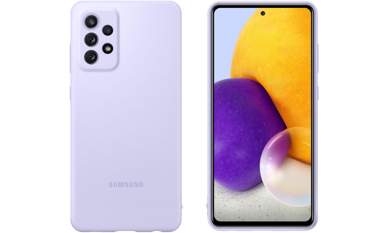 Etui Samsung Silicone Cover do Galaxy A72 Violet